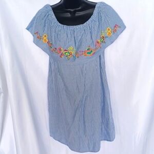 Love, Fire, off the shoulder dress